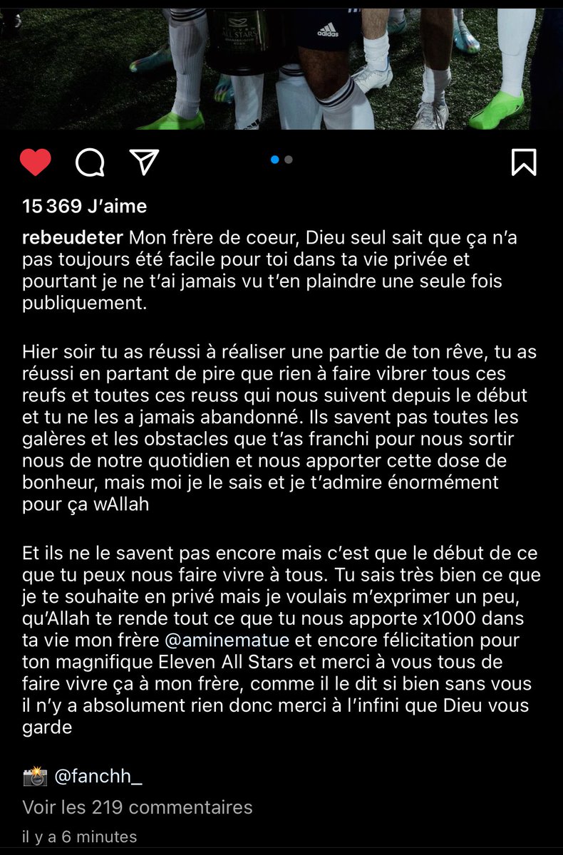on Twitter "Le message de billy a amine … rentrons il commence à pleuvoir les amis"