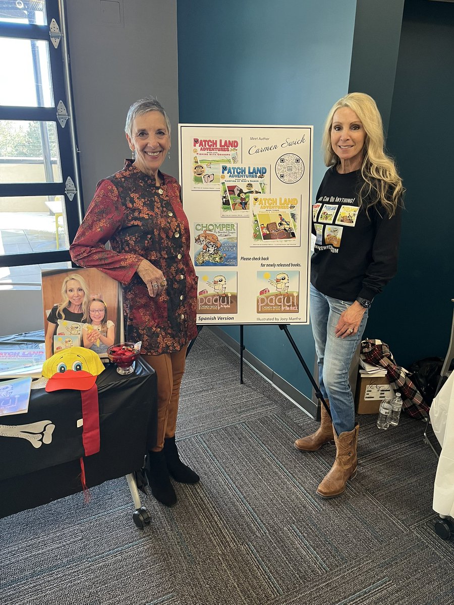 carmenswick222's tweet photo. I am grateful to have spent the day amongst such talented authors. We all did a short presentation, following we had a book signing. A plus, I was able to share the platform with a friend, fellow author. #parkerlibrary #douglascounty #childrensbooks #localauthors #pauitheduck https://t.co/M6ZSrKjeZ5