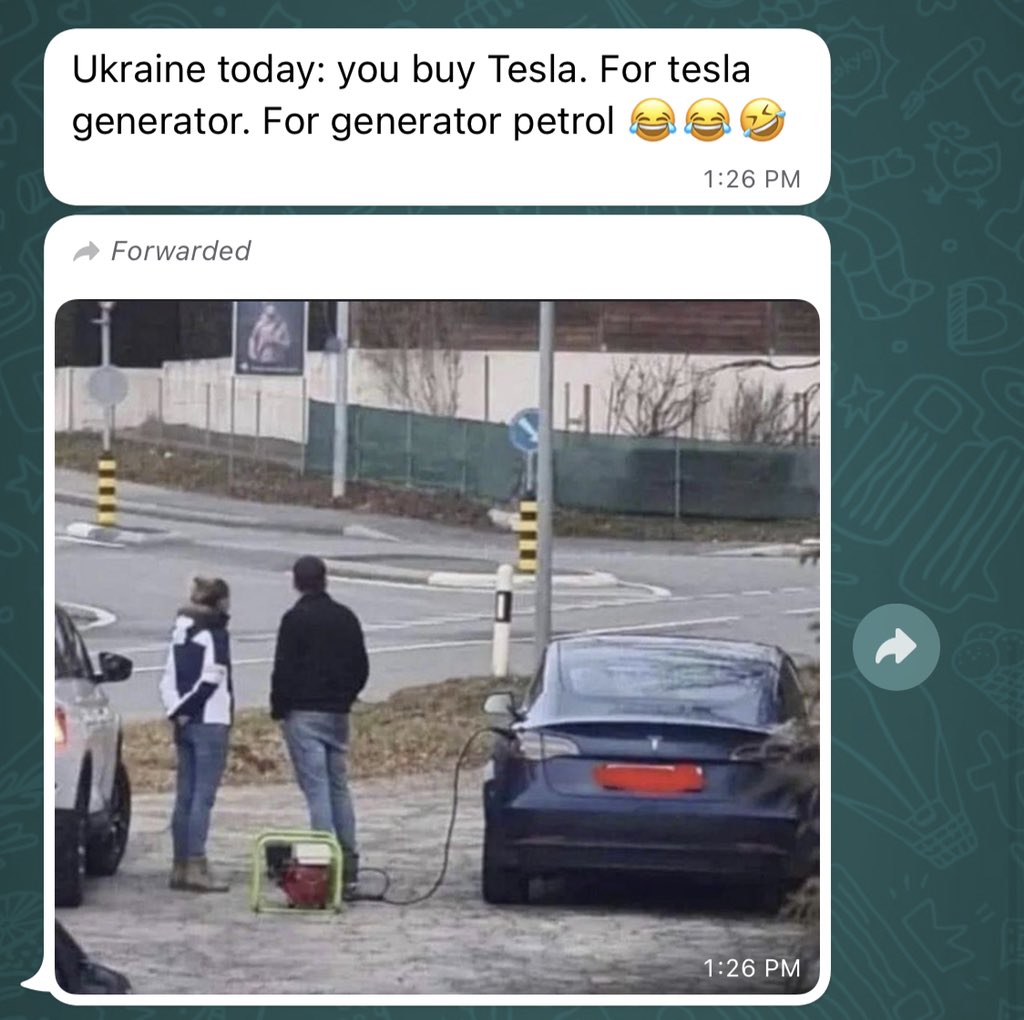 I feel for ukraine #ukraine #Russian #tesla <a href="/elonmusk/">Elon Musk</a>