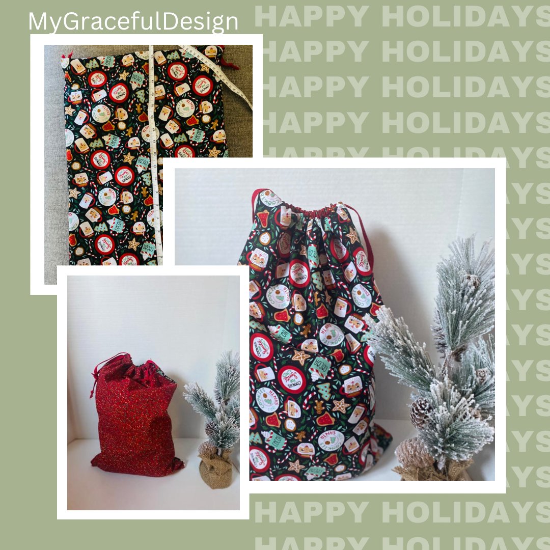 AGracefulDesign's tweet photo. Cute, reusable #Christmas #giftbags .Many fabric options available. And Shop is 25% OFF now. So check them out! #ecofriendly #christmasdecor #cyberweek #blackfriday #christmastree #holidaygifts #etsysocial #etsymntt #mygracefuldesign 
https://t.co/Yhf0lxvKo2 https://t.co/Obyj4zgRf4