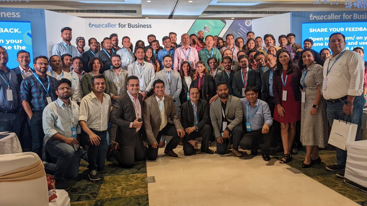 pribos19's tweet photo. For us @Truecaller ,@BizTruecaller  was humbling and a industry 1st to huddle, recognize and delebrate to leverage and do more to empower identifiable, trusted and productive B2C calling communication with the entire cPaaS partner ecosystem here in India across its key hubs. https://t.co/SEv2H5xDi9