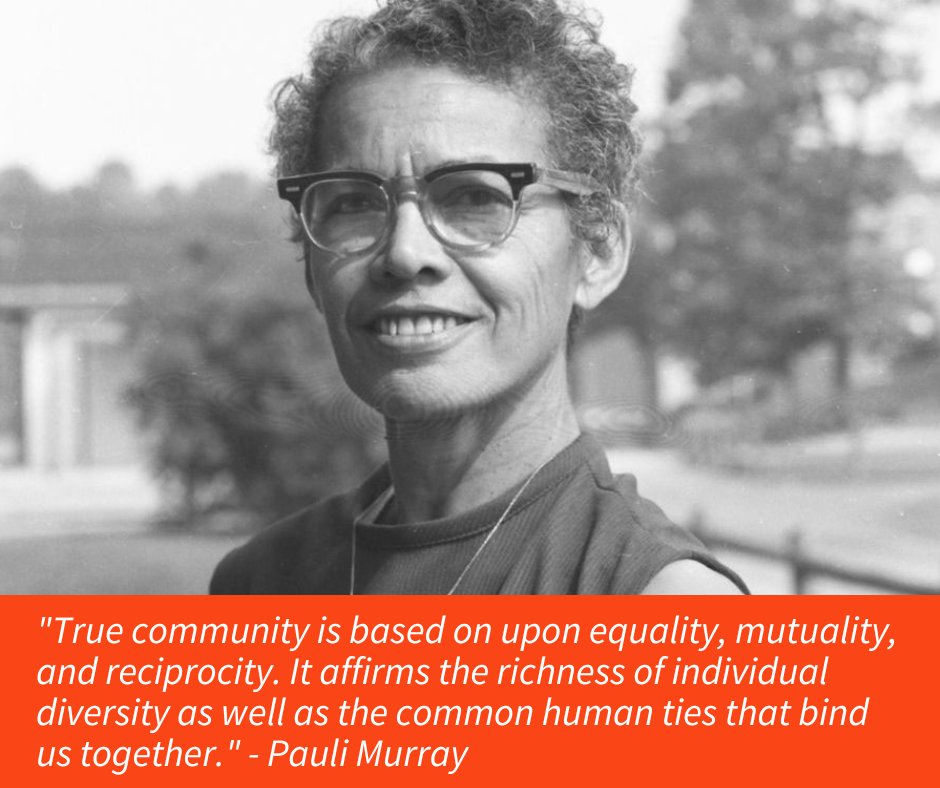 YWCAStPaul's tweet photo. #HappyBirthday #PauliMurray

Anna Pauline “Pauli” Murray was born in Baltimore, Maryland on November 20, 1910. Pauli Murray lived one of the most remarkable lives of the twentieth century. https://t.co/y3XSscn42Z