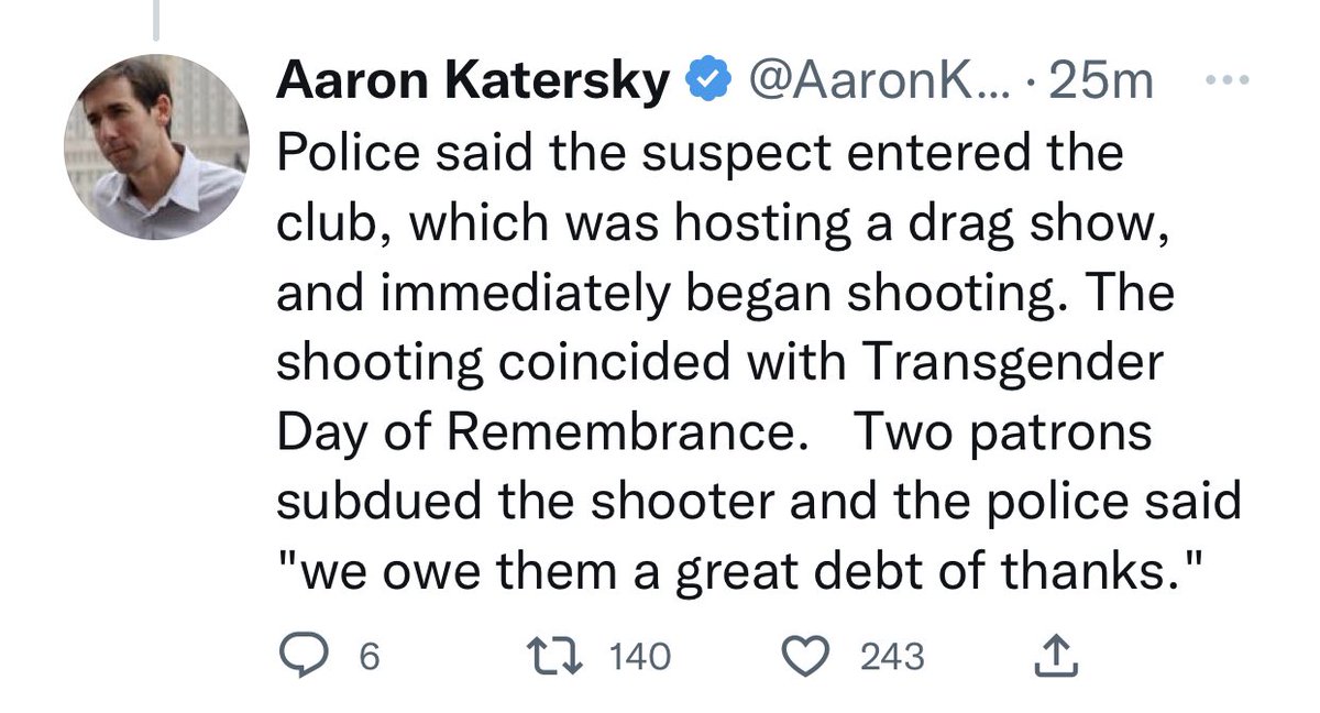 Just a reminder to reporters that you can call a mass shooting at a gay bar a hate crime without waiting for the cops to give you permission to do so.