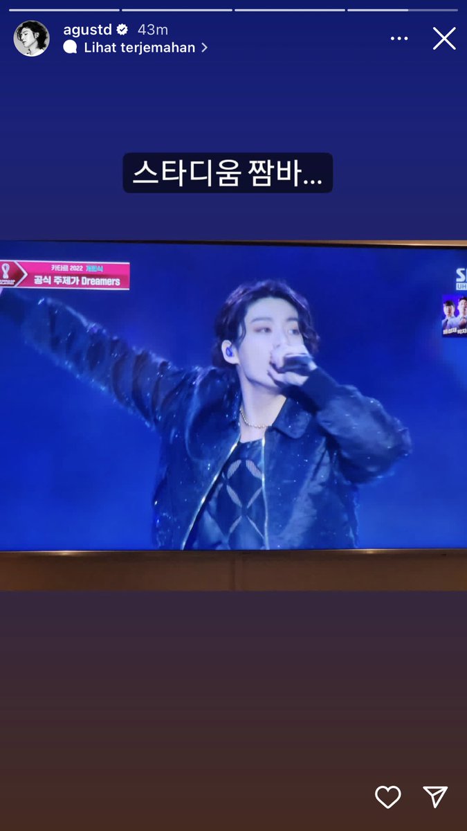 nadifaalysia's tweet photo. CONGRATULATIONS JEON JUNGKOOK 💜 
#오늘의정국 #FIFAWorldCup  #Qatar2022  #OpeningCeremony #Dreamers2022 #정국 #BTS #방탄소년단 https://t.co/nQBJoz3tsu