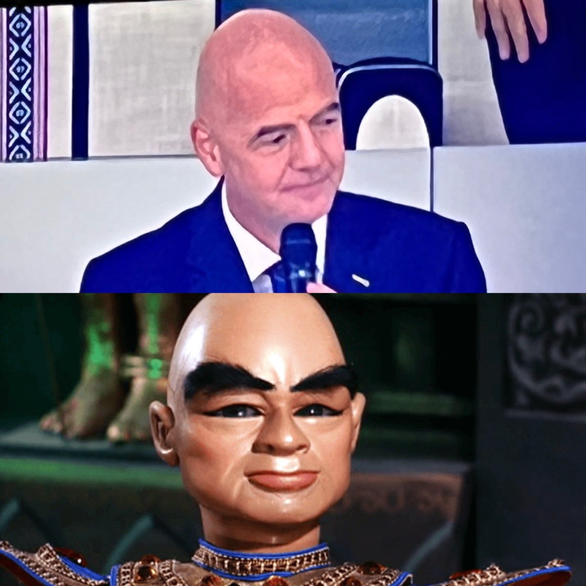 Just realised something?! <a href="/FIFAWorldCup/">FIFA World Cup</a> <a href="/ThunderbirdsHQ/">Thunderbirds Are Go</a> <a href="/Foothousery/">Football Shithousery</a> <a href="/Football_LDN/">football.london</a> <a href="/CursedFootball/">football images that precede unfortunate events</a> <a href="/TheSun/">The Sun</a> <a href="/footballdaily/">Football Daily</a> #fifa #worldcup #doppelganger