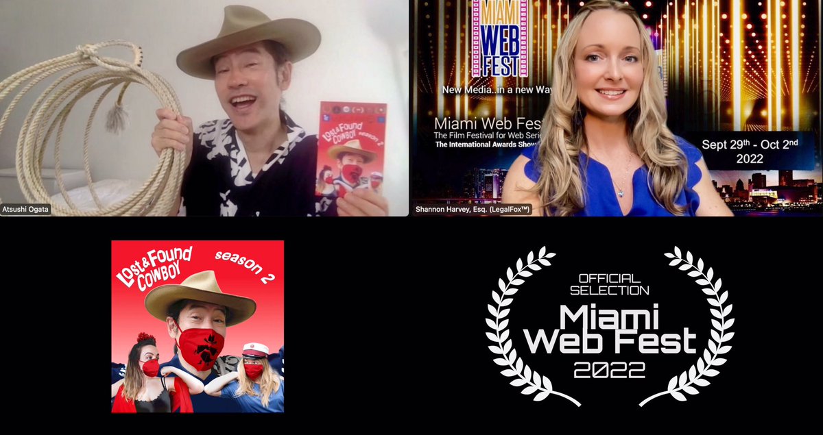 Thanks to <a href="/MiamiWebFest/">Miami Web Fest</a> <a href="/Sh_LegalFox/">LegalFox - S. Harvey</a> for the great interview! Our Season 2 is screening this week!
youtube.com/watch?v=w1VwIG…
#festival #comedy #crossculture #Spain #UK #Japan #uplifting #lockdown #flamenco #standup #lostfoundcowboy #yukatacowboy #friendship #noborder <a href="/filmwritr4/">Chris Hadley</a>