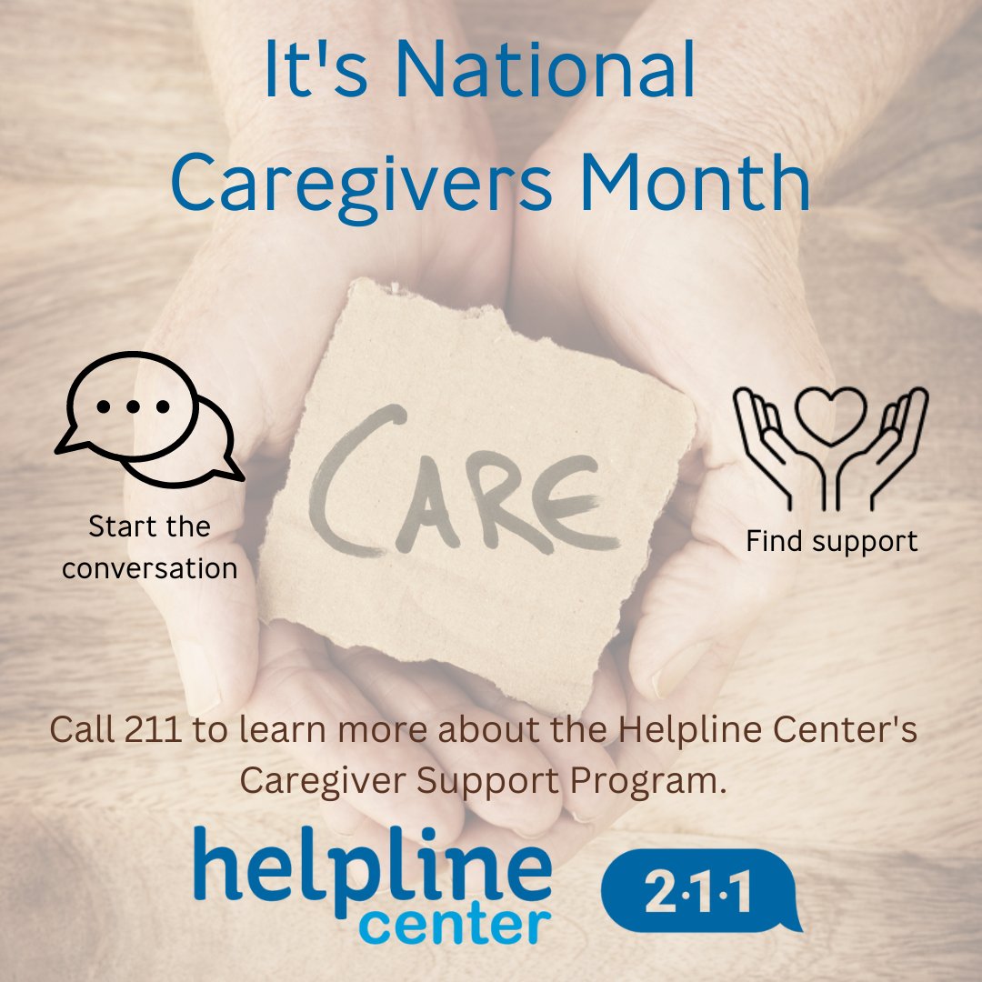 Helpline Center On Twitter November Is National Family Caregivers 