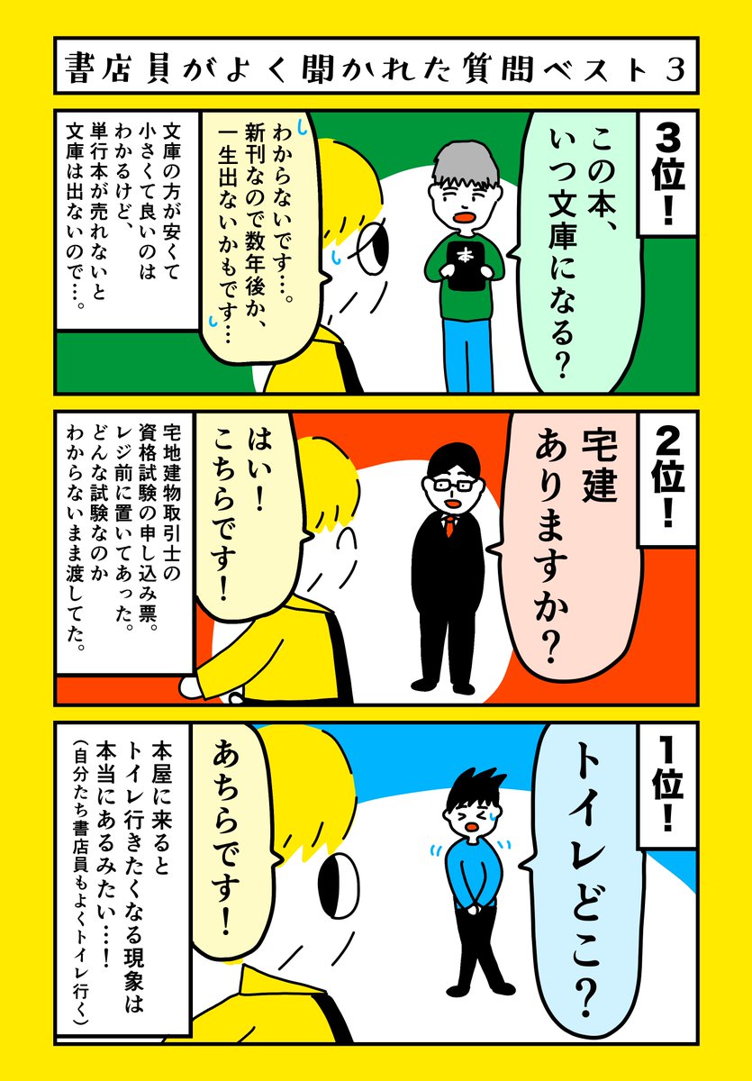 書店員がよく聞かれた質問ベスト3 