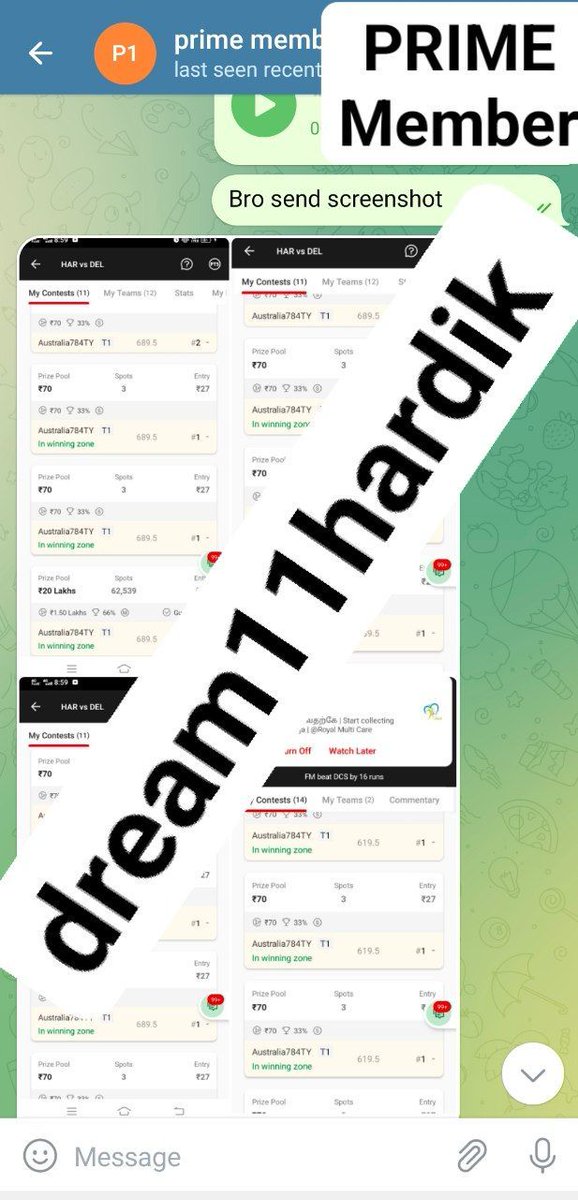 kingkohlibig18's tweet photo. Back to back all matches jackpot cleansweep ❤️😍🔥

Channel link 👉🏻
https://t.co/yCF5qRI7um

#Dream11 #dream11 #dream11team #WorldCup2022 #Cricket #football #ViratKohli𓃵 #telegramchannel #prokabaddi #basketball #ChampionsLeague #smallleague #Laliga #PremierLeague #BBL https://t.co/m1CvSEVE7i