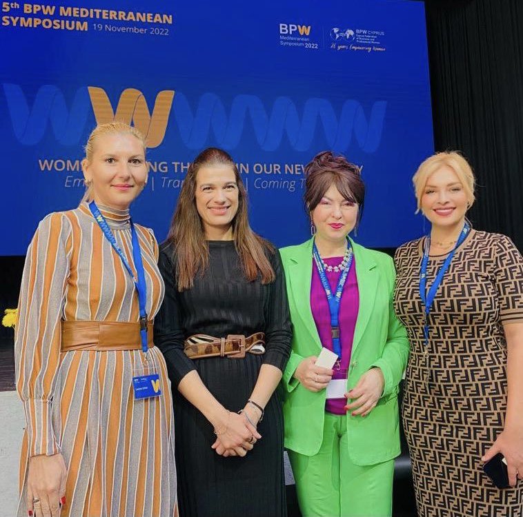 OcheaLavinia's tweet photo. Women leading the way in our new reality! Great BPW Mediteranean Symposium 🇨🇾this weekend, now at its 5th edition! Motivational speeches by inspirational women leaders from 🇺🇸🇷🇴🇨🇾🇬🇷🇦🇺🇱🇧@NatasaPilidou @RalucaIoanaMan @MarinaZevedeou #womanleaders #yeswecan #driversofprogress https://t.co/WmwVlYk5wD