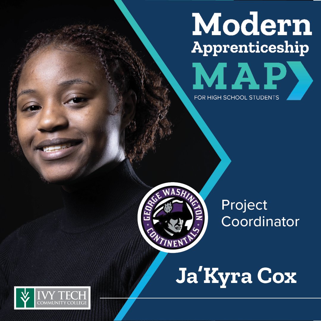 Meet Ja’Kyra Cox, a senior from @GWContinentals & a #YouthApprentice at @IvyTechCC - Indianapolis. 

“My favorite part about being a Project Coordinator is the people I work with... I take notes and have grown by asking for help more often, ” says Ja’Kyra.

#NAW2022