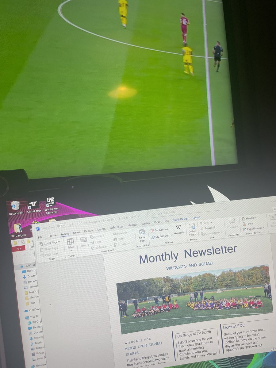 cas_coach_'s tweet photo. Working on monthly newsletters 4 now in total for the girls every month so why not do it while watching opening game of World Cup #QatarWorldCup2022 #footballcoach #weetabixwildcats @NorwichUtdYouth @HorsfordFC #rollesby @theFDCNorfolk #fdcwildcats @Motive8Sports @letgirlsplay https://t.co/nWCH0aXWOr