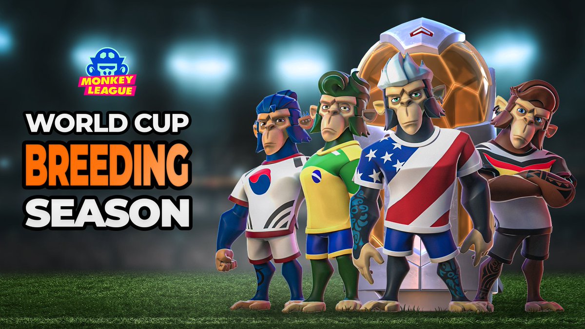 MonkeyFans!
 
On Nov 27th the World Cup 2022 hits the MonkeyTrain w/ ML World Cup Breeding!
 
🇦🇷 24 countries
⚽️ 1 in 4 years LE
🤩 WC contest
🤯 0 Breed Fees
 
What else DO. YOU. NEED?!
 
Check it: bit.ly/3EO1IPE
 
Capsules: bit.ly/3UW5k82
 
$MBS #WorldCup2022