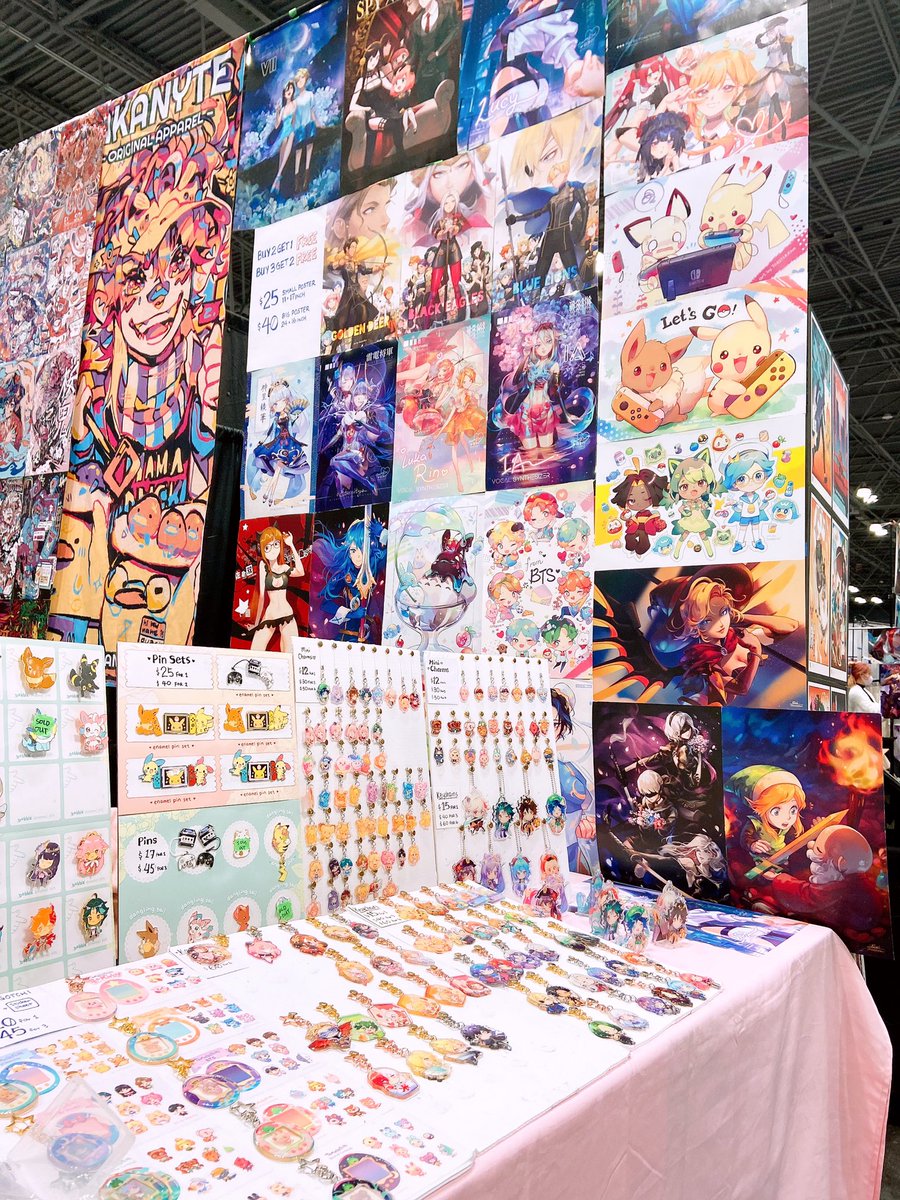 「Anime NYC last day  come visit (Booth # 」|🥝 Kiwi’s art @ KawaiiKonのイラスト