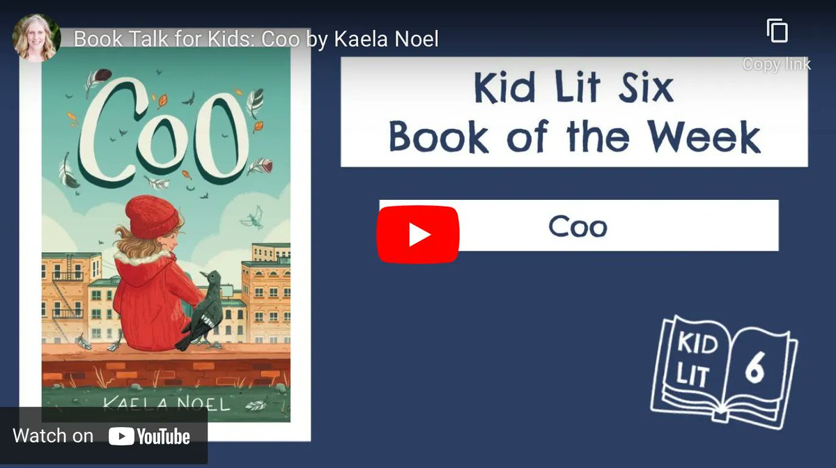 Kid Lit HQ (@kidlithq) on Twitter photo 🪶 <a href="/kidlitsix/">KidLitSix</a> Book Talk for Kids: Coo by <a href="/_kaelanoel_/">Kaela Noel Smalley</a> kidlithq.com/videos/book-ta… <a href="/HarperChildrens/">HarperKids</a> 🪶 <a href="/kidlitsix/">KidLitSix</a> Book Talk for Kids: Coo by <a href="/_kaelanoel_/">Kaela Noel Smalley</a> kidlithq.com/videos/book-ta… <a href="/HarperChildrens/">HarperKids</a>