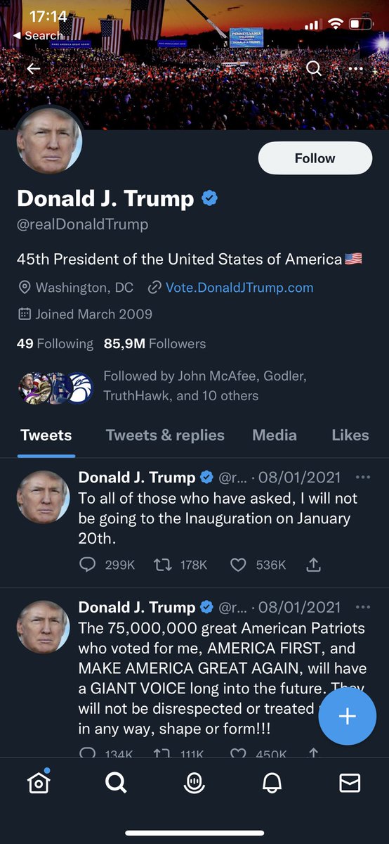 matejkalan's tweet photo. Guess who is back 🤔
@realDonaldTrump https://t.co/KXUA2iXQgY