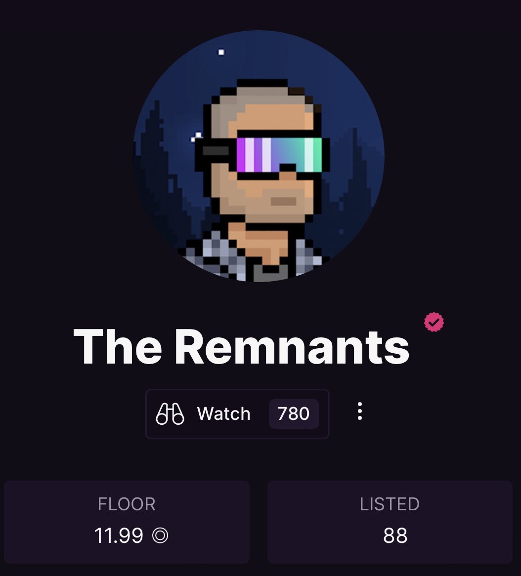 RemnantsNFT's tweet photo. 👀

Approaching a new all-time low for Listed Remnants https://t.co/82OE9HtxdF