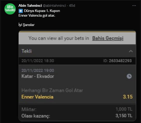 abintahminci's tweet photo. ✅✅✅✅✅✅✅✅✅✅✅
Dünya kupasına kazanarak başladık! https://t.co/qPoDwFE9fd