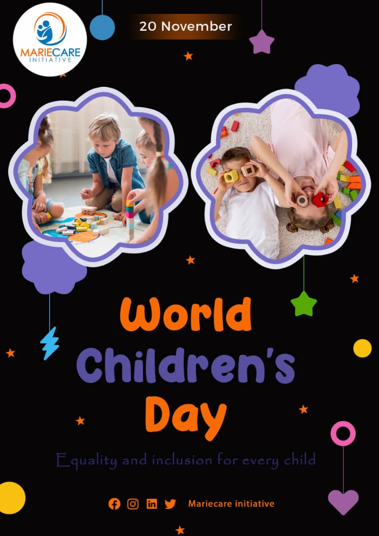 MARIECAREINITIA's tweet photo. "Equality and Inclusion, for every child”.
Happy International Universal children's Day 20th November 2022.
#worldchildrensday2022 #20thNov
We Love Children @MARIECAREINITIA https://t.co/Dwk8Ih9ECH