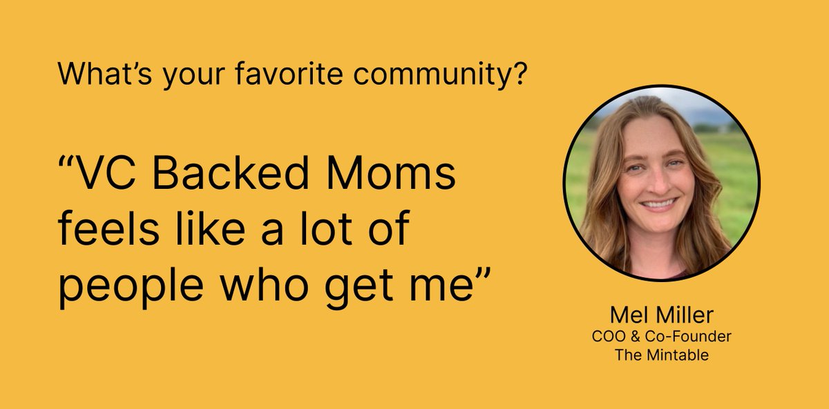 Grateful for Mel Miller (COO/Founder of <a href="/TheMintable/">TheMintable</a>) and all the other VCBM who make this community special✨