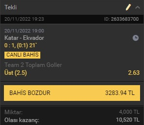abintahminci's tweet photo. ➡️ Dünya Kupası 2. Kupon 
Ekvator 2,5 gol üst atar! https://t.co/z5mypUHsL1