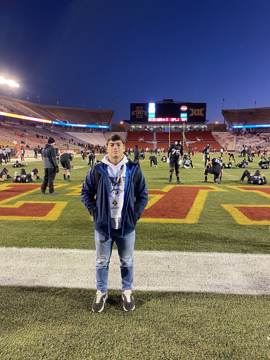 I had a great time at <a href="/CycloneFB/">Iowa State Football</a> game day visit!  It was an amazing environment and I had a great experience!  Thank you <a href="/DerekHoodjer/">Derek Hoodjer</a> for the invite!
 @CoachNateISU <a href="/CoachJWaters/">Jake Waters</a> <a href="/GregBrabenec/">Greg Brabenec</a>