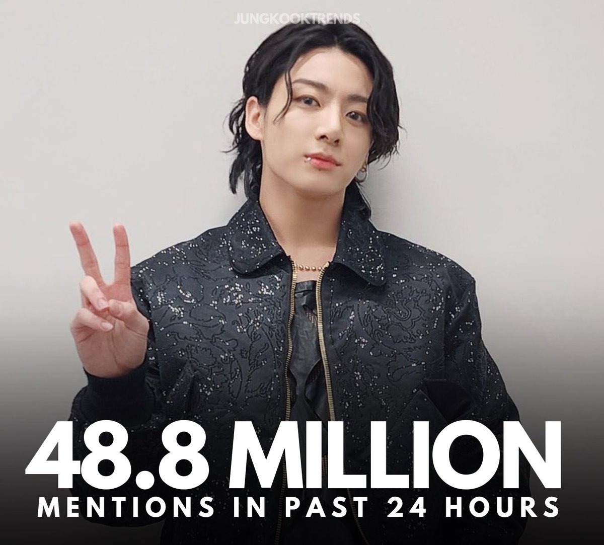 jungkooktrends's tweet photo. Jungkook had 48.8M mentions and 126M engagements in the past 24 hours. https://t.co/D9dNuFWd5G