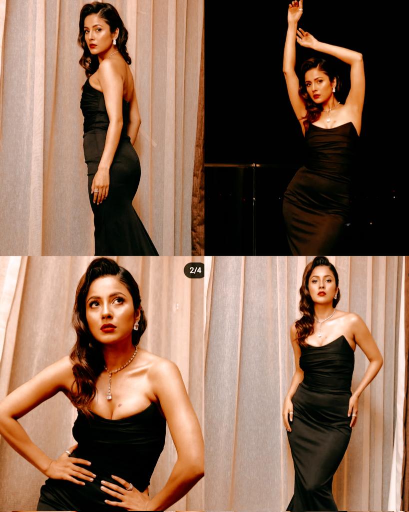 Shehnaazfeeds's tweet photo. #shehnaazgill | Her in black just another name of hotness 🖤🔥✨ https://t.co/juV1EDRL3m