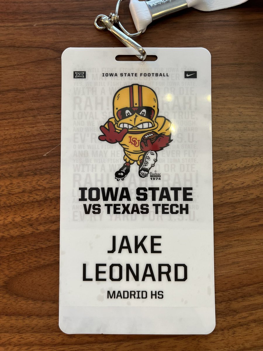 Jake Leonard (@jake_leonard11) on Twitter photo Thanks <a href="/DerekHoodjer/">Derek Hoodjer</a> for the game-day visit! Loved the atmosphere and culture!
<a href="/KelliFogt/">Kelli Fogt</a> <a href="/CycloneFB/">Iowa State Football</a> Thanks <a href="/DerekHoodjer/">Derek Hoodjer</a> for the game-day visit! Loved the atmosphere and culture!
<a href="/KelliFogt/">Kelli Fogt</a> <a href="/CycloneFB/">Iowa State Football</a>