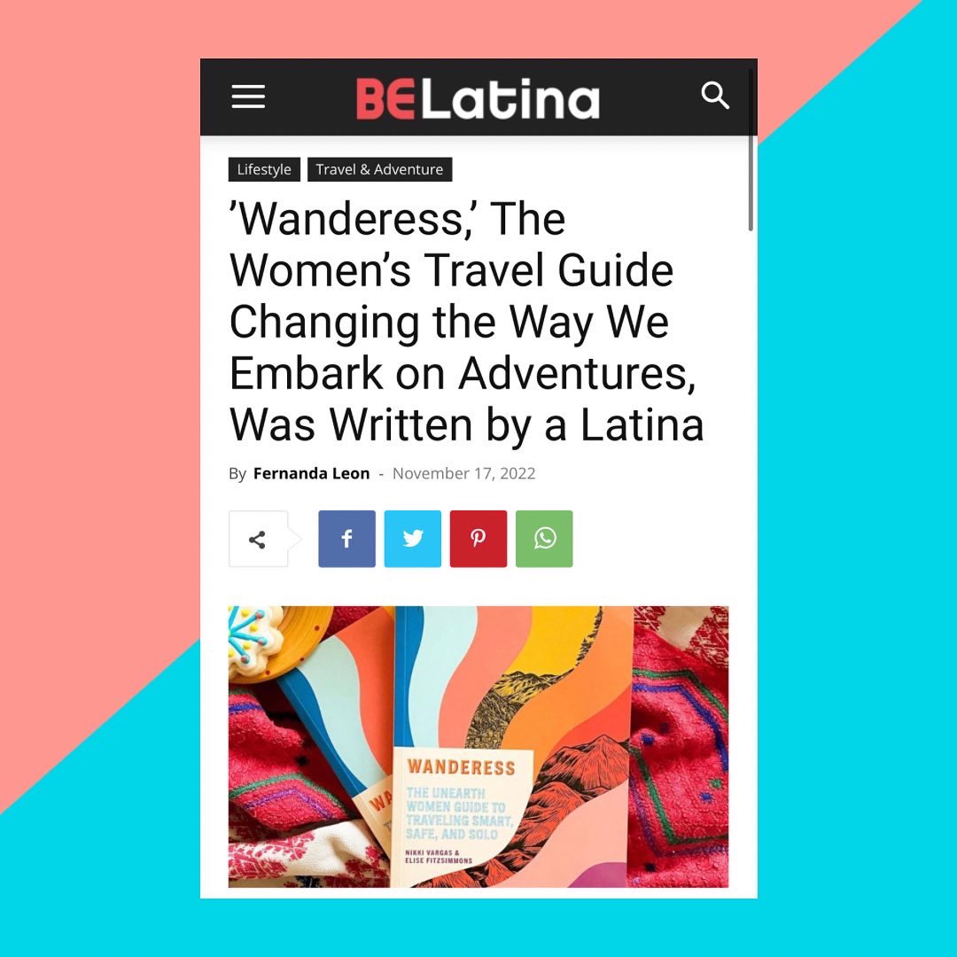 Thank you <a href="/be_latina/">BELatina News</a> for featuring Wanderess! It is an honor to be included in a publication that empowers and uplifts Latina voices! ❤️ belatina.com/wanderess-wome…