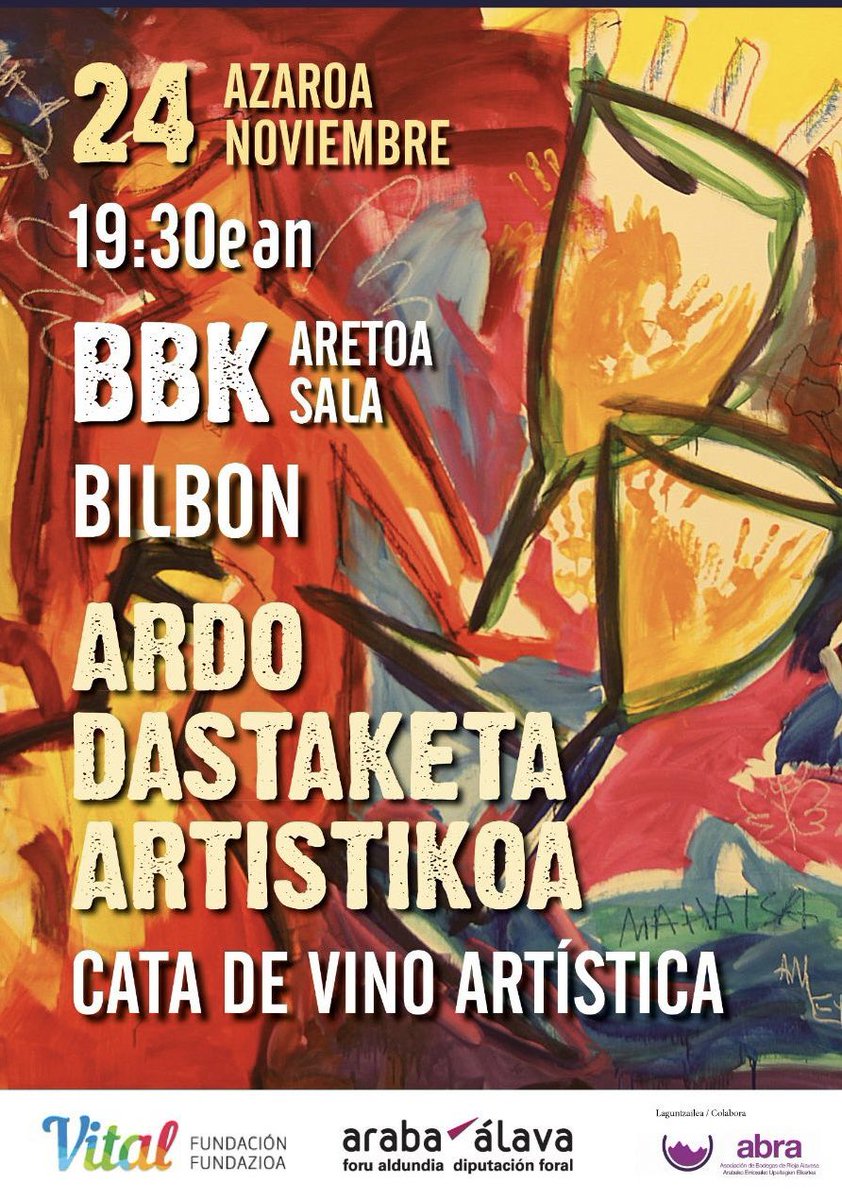 Dastaketa artistikoa bueltan da/               
Vuelve la cata artística con #topaaraba <a href="/VitalFundazioa/">Fundación Vital</a> #riojaalavesa hordagoardoa.com
