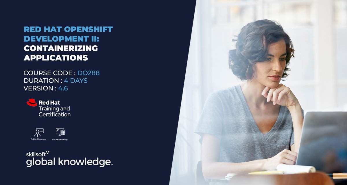 GlobalMea's tweet photo. Design, Build, and Deploy containerized applications on Red Hat OpenShift.
This course teaches you how to design and deploy containerized software applications on an OpenShift cluster
Learn More
https://t.co/rapvVQRQsh 

#GlobalKnowledge #redhat #publicclassroom #virtuallearning https://t.co/mfplh3TO30