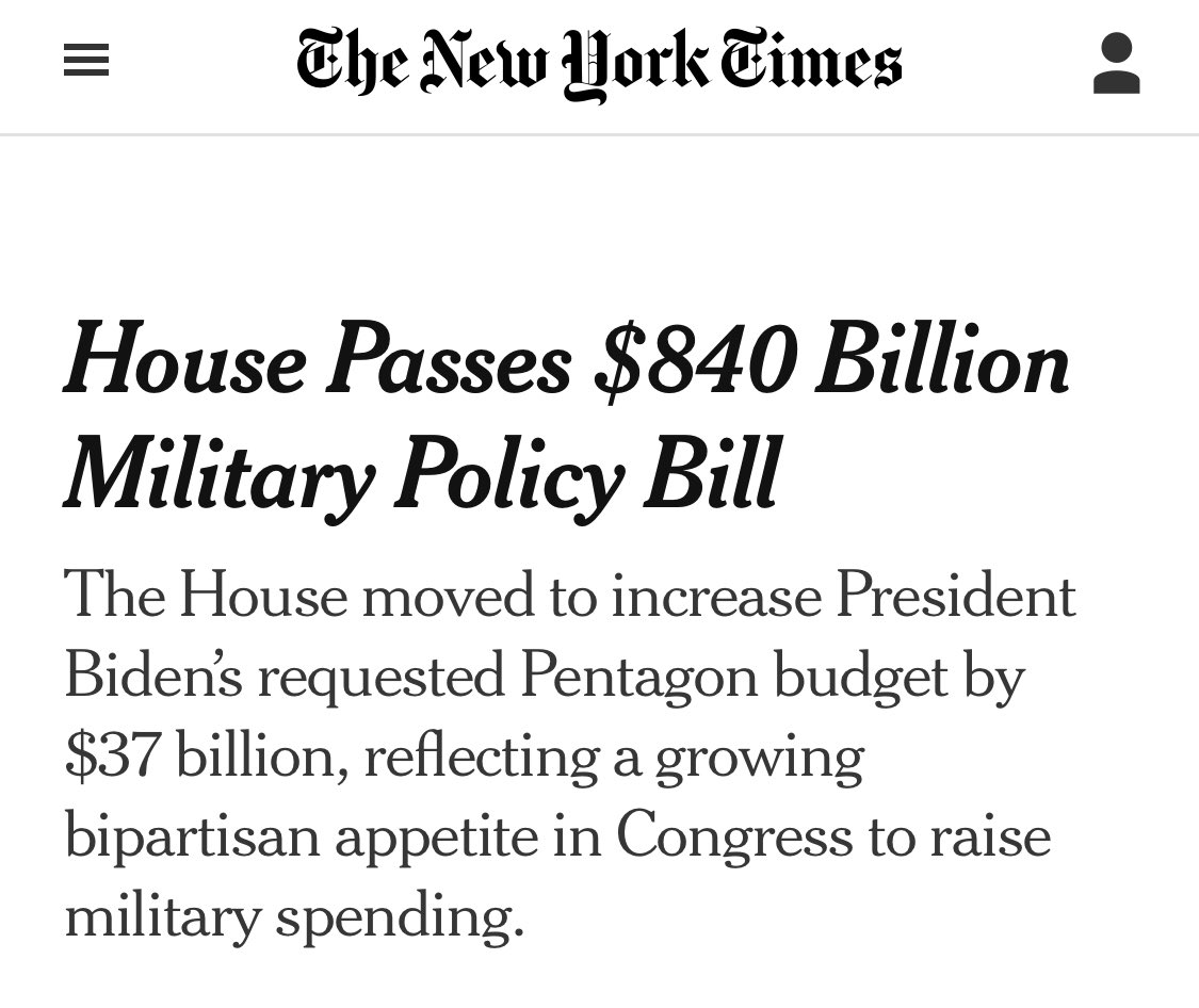 ninaturner's tweet image. We live in a country where “government assistance is running short” to help people stay warm. 

Meanwhile, the House passed a military budget LARGER than what was asked.

These are bipartisan decisions, too.

The corruption is abhorrent.