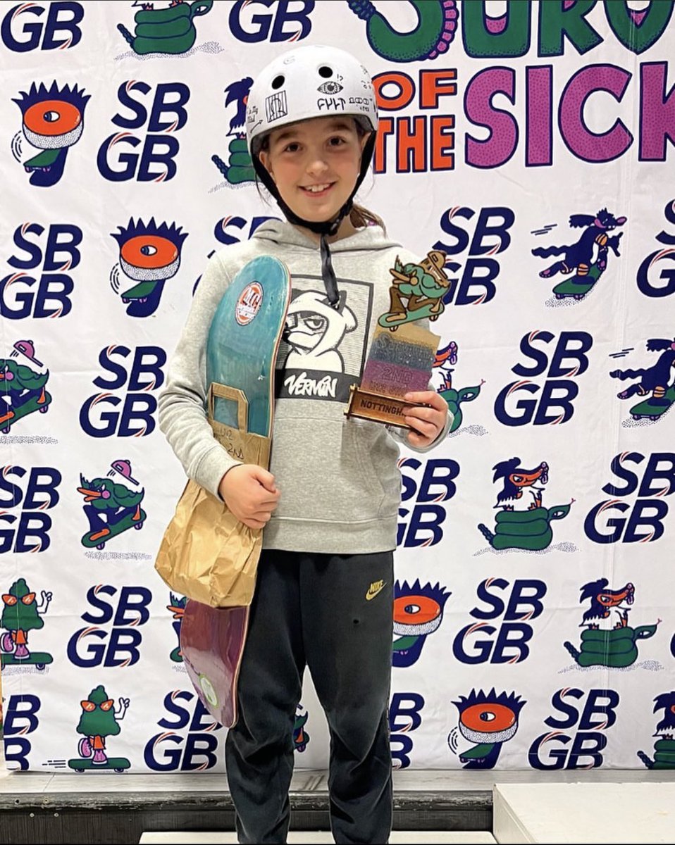 abc_skate's tweet photo. Very stoked for Dottie finishing 2nd in the U12 girls street at the @SkateboardGB Survival of the Sickest @SkateparkFlo 
#abcskateboarding #sots #floskatepsrk #skateboardng #girlskateuk #girlskater https://t.co/JMj1USoZ0Y