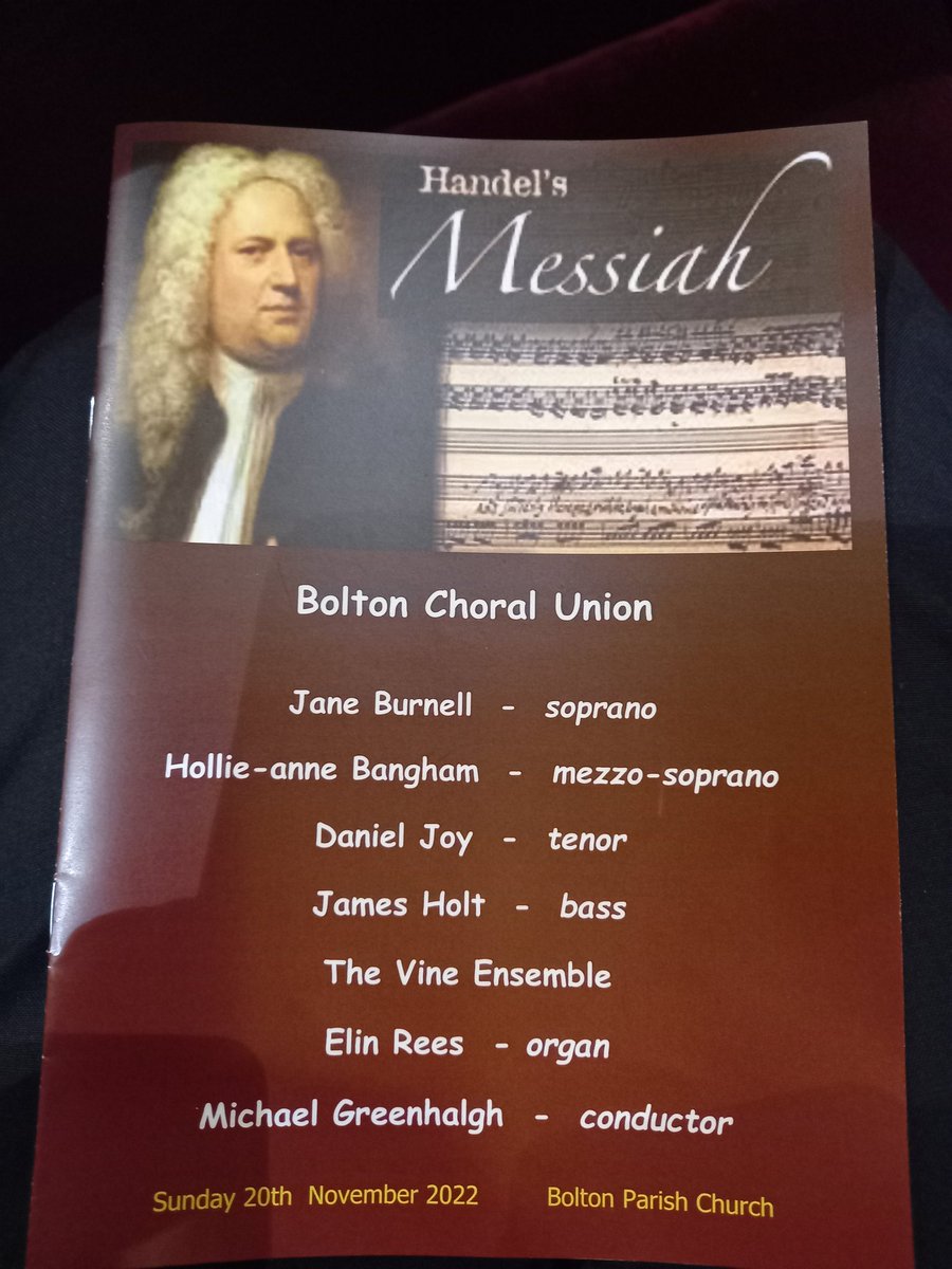 An excellent concert this evening. Bolton Choral Union never disappoints!