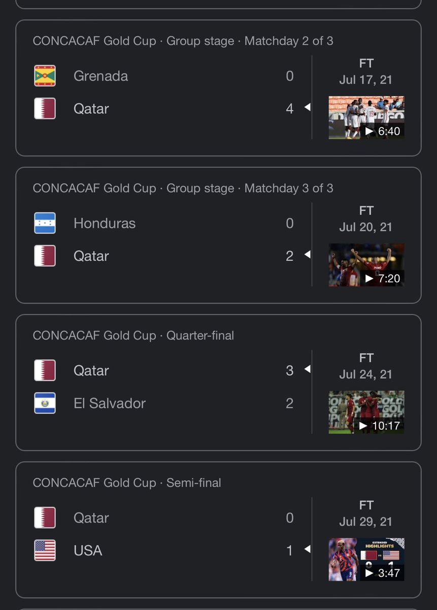 fernandojulloa's tweet photo. @AndresCantorGOL extrañado por el juego de Qatar en comparación a la #CopaOro . Los rivales de Qatar en la copa:

#FIFAWorldCup #Qatar2022 https://t.co/i4yZ0YXmQr