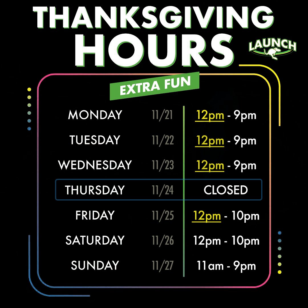 LaunchDoral's tweet photo. EXTRA HOURS!!!!
We will be opening earlier this week!
Come join us for an awesome day.

Launch Doral
📞305.800.5867
📧events@launchdoral.com https://t.co/UVSbizjpR6