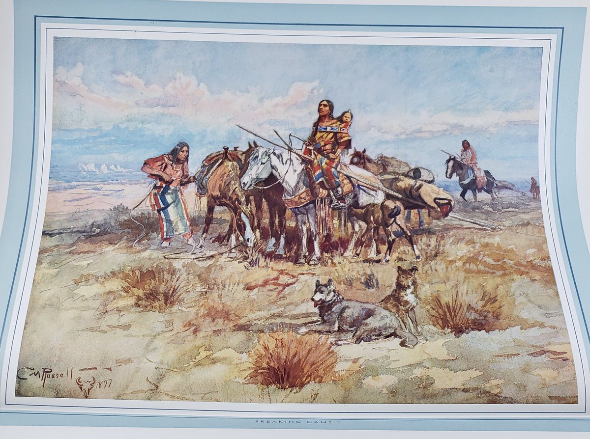 atticesoterica's tweet photo. Vintage 1965 Art In Advertising Calendar Sample, Reproduction Of Breaking Camp Oil Painting By Charles M. Russell, 3 In 1 Calendar For 1966 https://t.co/hK2nMcMHnd #BuffaloHerd https://t.co/4Mt8DNVQcx