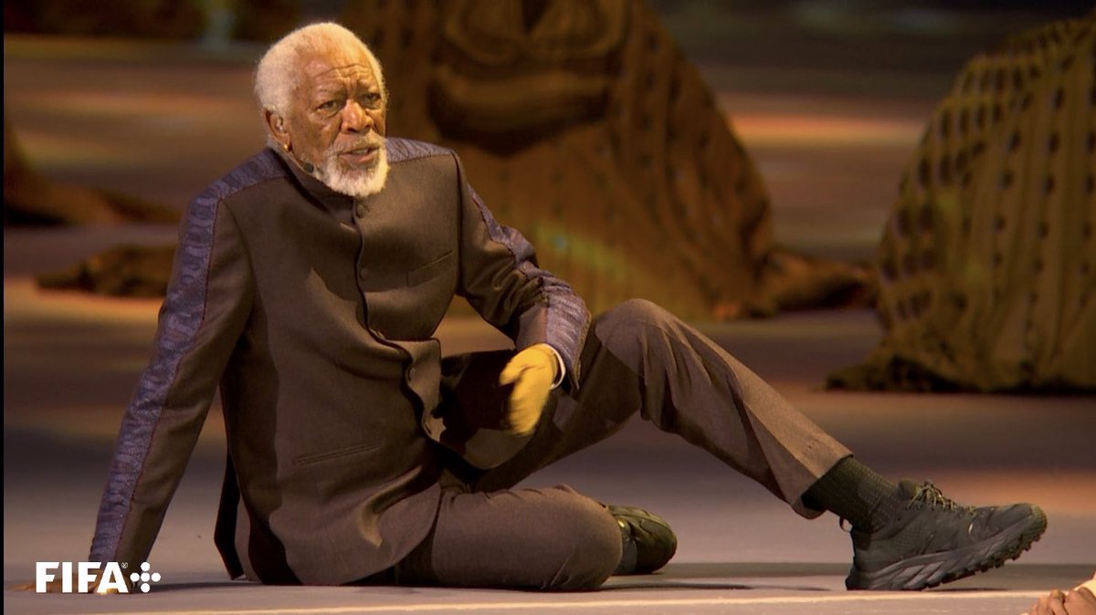 marin_raimundo's tweet photo. "Football unites nations and their love for the beautiful game. What brings together nations also brings together communities." Morgan -Fucking Coward -Freeman.

#QatarWorldCup2022 #MorganFreeman https://t.co/GobjXXYoLL