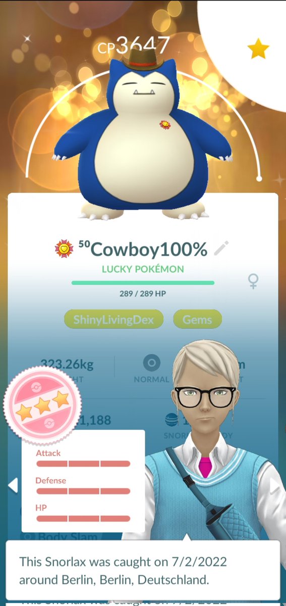 Its finally done!
Lv50 Shlundo CowboyHat Snorlax 😍 #PokemonGO #shundo