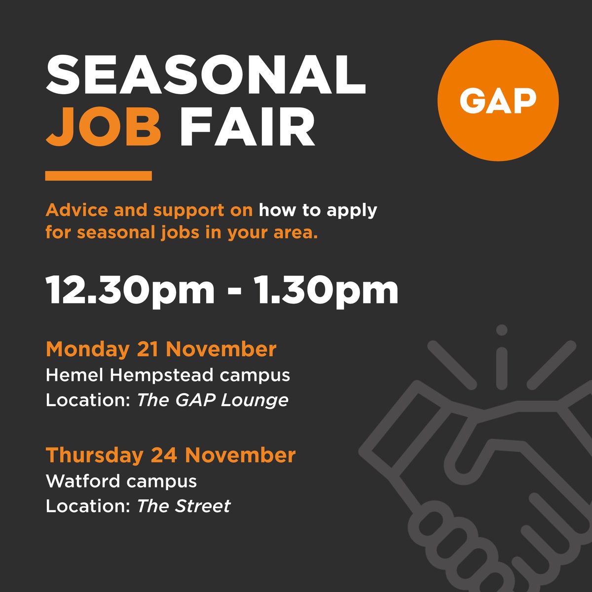 West Herts College on Twitter "Did you know about our Seasonal Job