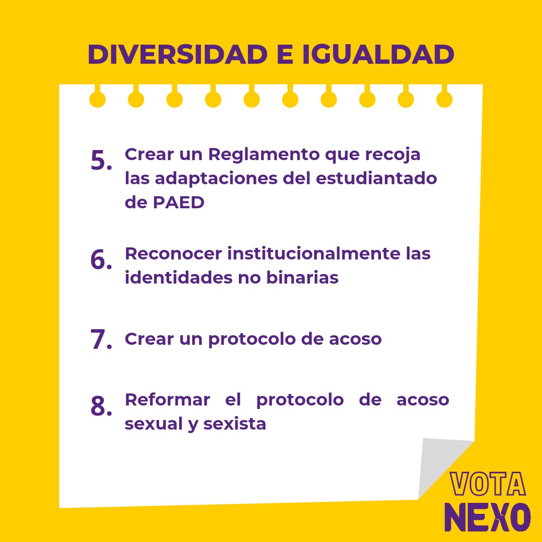 nexo_ull's tweet photo. 🟣 Aquí está nuestra GUÍA PARA EL CAMBIO 2022-2024 

👉🏻 Esta recoge 25 propuestas que serán nuestra hoja de ruta después de las elecciones del 30N 🗳

🟡 La Guía completa la puedes consultar en nuestra biografía

Cualquier pregunta o propuesta no dudes en escribirnos al MD 📥 https://t.co/6VPsZ213d1