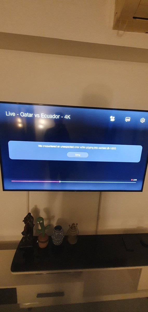 vickyk6260's tweet photo. @JioCinema @FIFAWorldCup 
Can someone please tell me, how many error messages should be okay to watch a single match.

Really bad decision @FIFAcom for choosing Viacom 18 as your streaming partner. Indian audience will be suffering for this. 😢 https://t.co/VkwH5Xc5mR