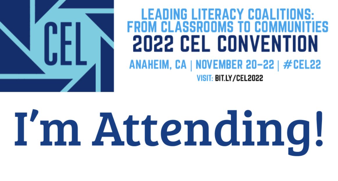 I’m attending ⁦@ncte_cel⁩ for the 1st time! #NCTE22. I can’t wait to meet all my zoom and twitter friends. I already saw many of them - ⁦@MrBronke⁩ ⁦@jschwarzeteach⁩ ⁦@EsMteach⁩ ⁦@NAEmmanuele⁩. I know ⁦@TanisLeads⁩ is here too.