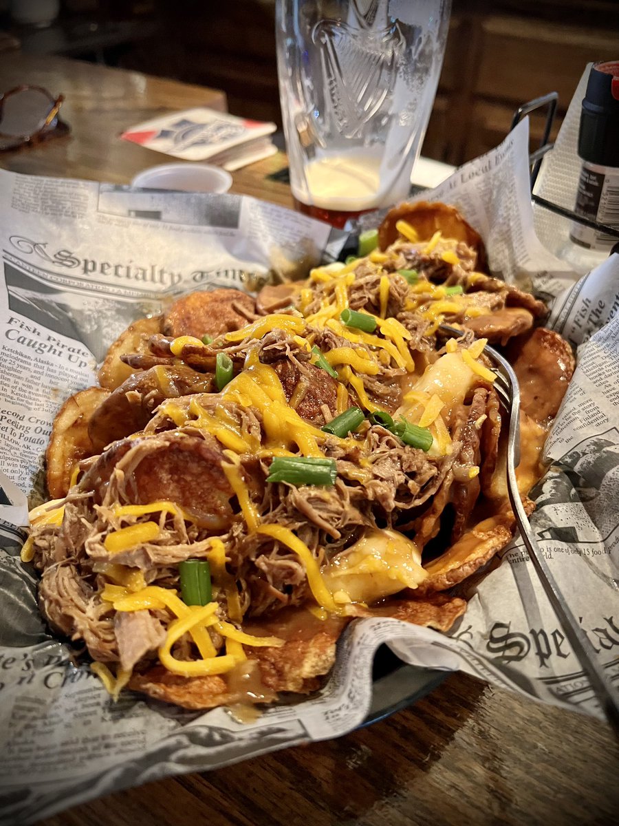 GVKitchenBitch's tweet photo. During #girlstrip with my #bff, we headed to the #northwoods for a long weekend.  Stopped at https://t.co/lenbcB87GX to meet old friends and try new food.  I have never had a #scotchegg before, so I had to try, along with #poutine. https://t.co/U3PmbtSJT3