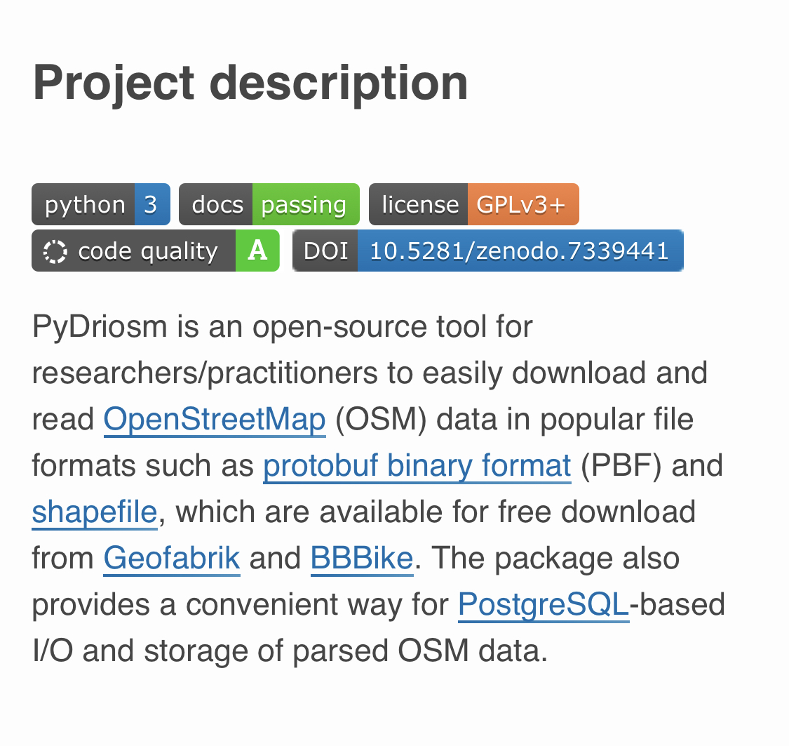 mikeqfu's tweet photo. (Long-overdue) Update: PyDriosm 2.1.0
Check out the latest #pydriosm documentation: https://t.co/wQQCOg3OoM
GitHub: https://t.co/DFwogtBDJN
Zenodo: https://t.co/rg75BZt10c
#OpenStreetMap #OSM #PostgreSQL #Shapefile #OSMPBF #GeoJSON #Geofabrik #BBBike #Python #ResearchSoftware https://t.co/2Cxo1vamVB