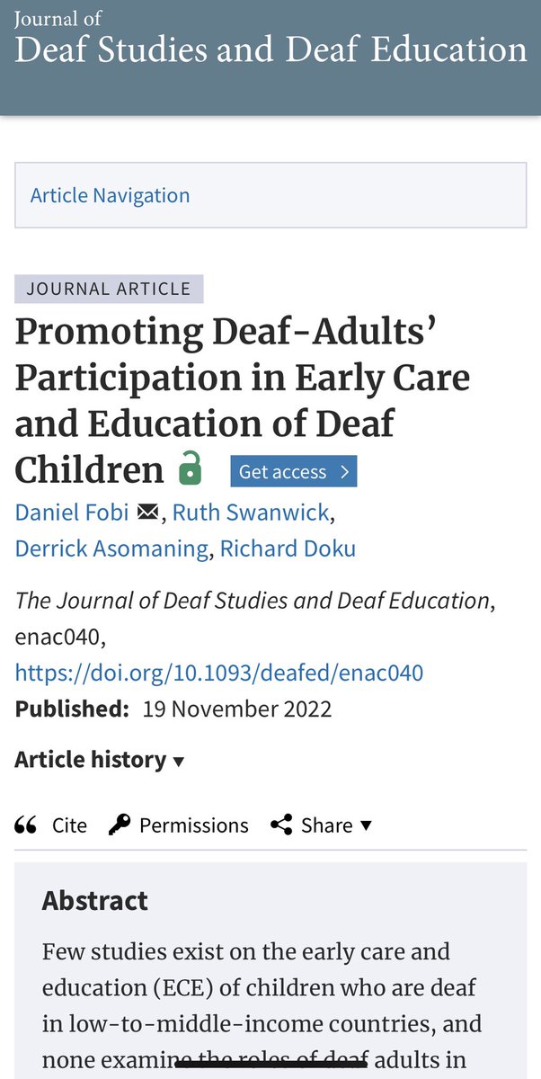 deaf_education's tweet photo. We are glad to have our paper on promoting deaf leadership in early care and education of deaf children published @JDSDE1 https://t.co/uNlfKKcC1N https://t.co/lxwHgxOAUX