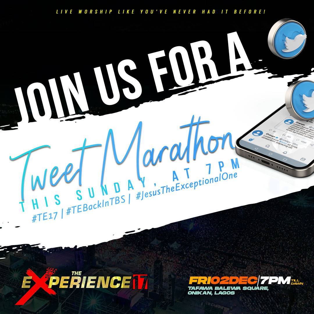 HouseOnTheRock's tweet photo. All spaces head to Twitter for the tweet marathon. we move in less than an hour.
Get your devices charged and ready!
#TE17
#TheExperience17
#JesusTheExceptionalOne https://t.co/bWBWxPhxb6