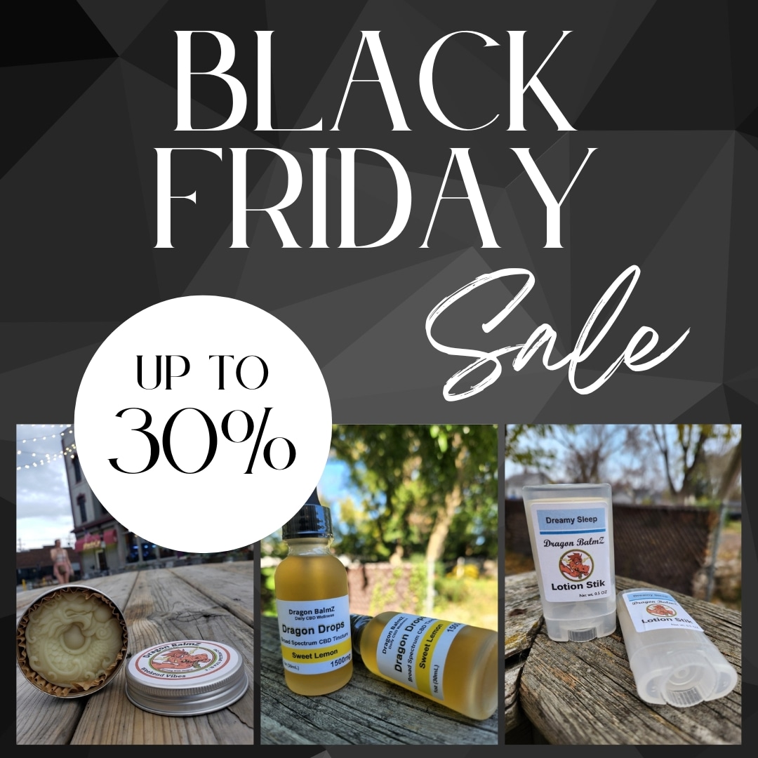 DragonBalmZ's tweet photo. Hey there, black friday is right around the corner and there is no better time to stock up on your favorite Dragon BalmZ products. Use code BLACKFRIDAY for 30% off your order at checkout. Sale starts Nov 24 till the 30th https://t.co/p4KSWXdAbG
