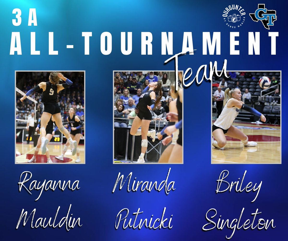 Congrats to <a href="/GunterTigerVB/">Gunter Volleyball</a> Rayanna Mauldin (who was named MVP), Miranda Putnicki and Briley Singleton on being named to the Conference 3A All-Tournament Team!  <a href="/MrsCoachGill/">Katelyn Gill</a> <a href="/ourgunter/">@OurGunter</a> <a href="/GunterHSTigers/">Gunter High School Tigers #TPW</a> <a href="/mirandaputnicki/">miranda</a> <a href="/rayannamauldin/">rayanna</a> <a href="/BrileySingleton/">briley singleton</a> <a href="/Gunter_ISD/">Gunter ISD</a> <a href="/uiltexas/">Texas UIL</a>
